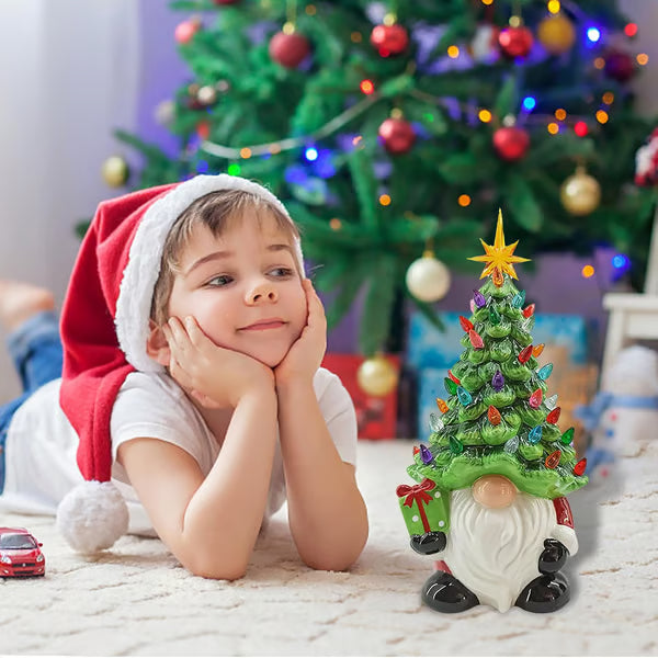 DIY Lighted Christmas Gnome Tree
