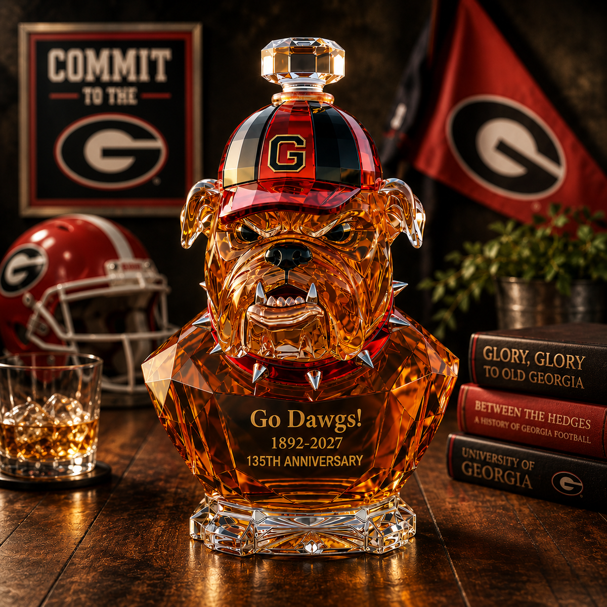 Go Dawgs! 1892-2027 135th Anniversary Whiskey Bottle