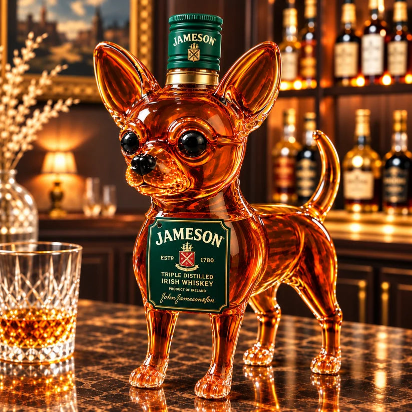 Chihuahua Whiskey Bottle