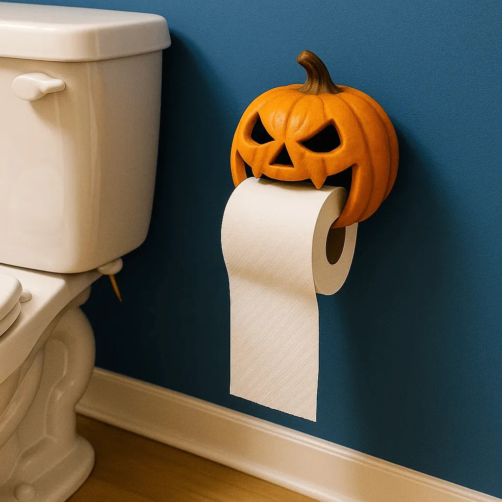 Halloween Pumpkin Bucket Toilet Paper Holder