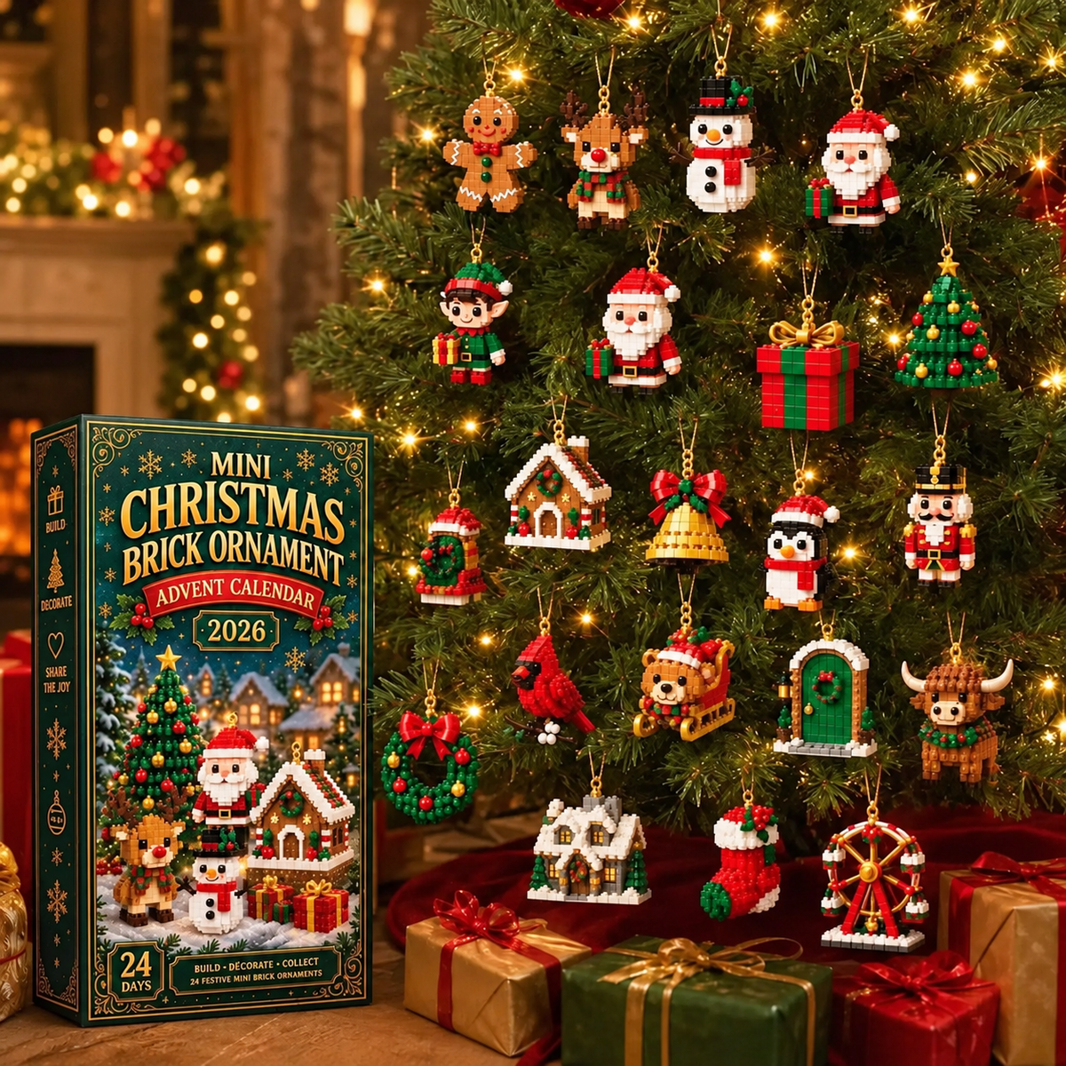 Christmas Brick Ornament Advent Calendar