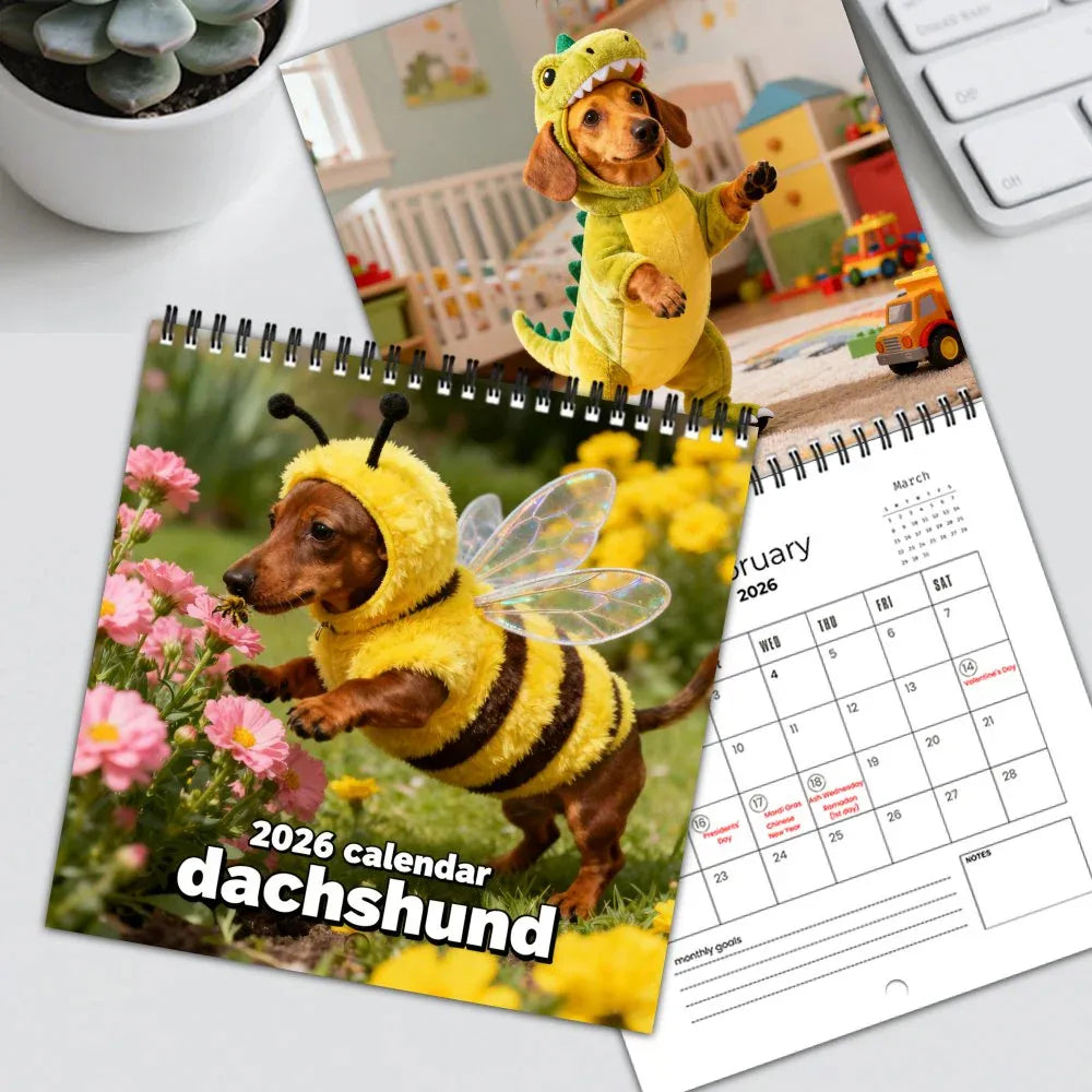 2026 Dachshund Wall Calendar