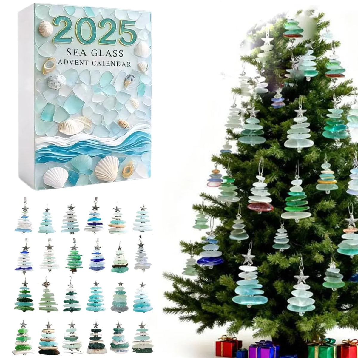 Sea Glass Christmas Tree Advent Calendar