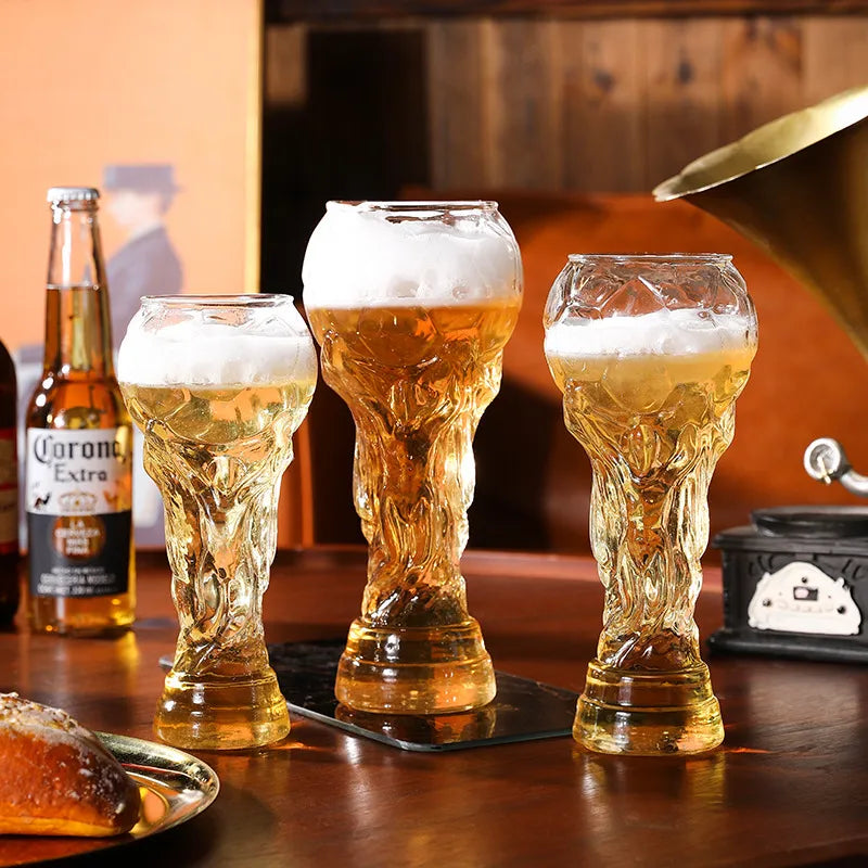 Football Trophy Beer Glass