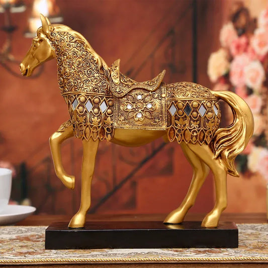 Luxury Diamond Horse Standing Statue