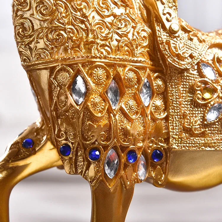 Luxury Diamond Horse Standing Statue