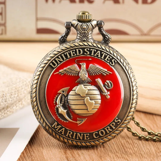 Vintage US Marine Corps Quartz Pocket Watch