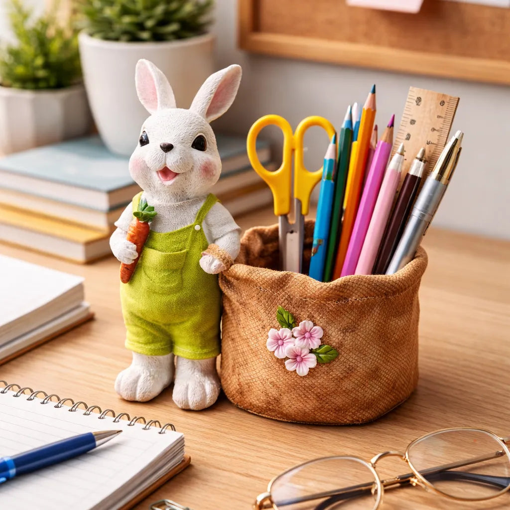 Hand-Painted Easter Bunny Decor