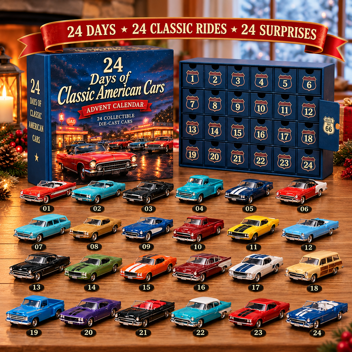 Classic American Cars Advent Calendar