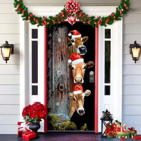 Christmas and Halloween front door decoration