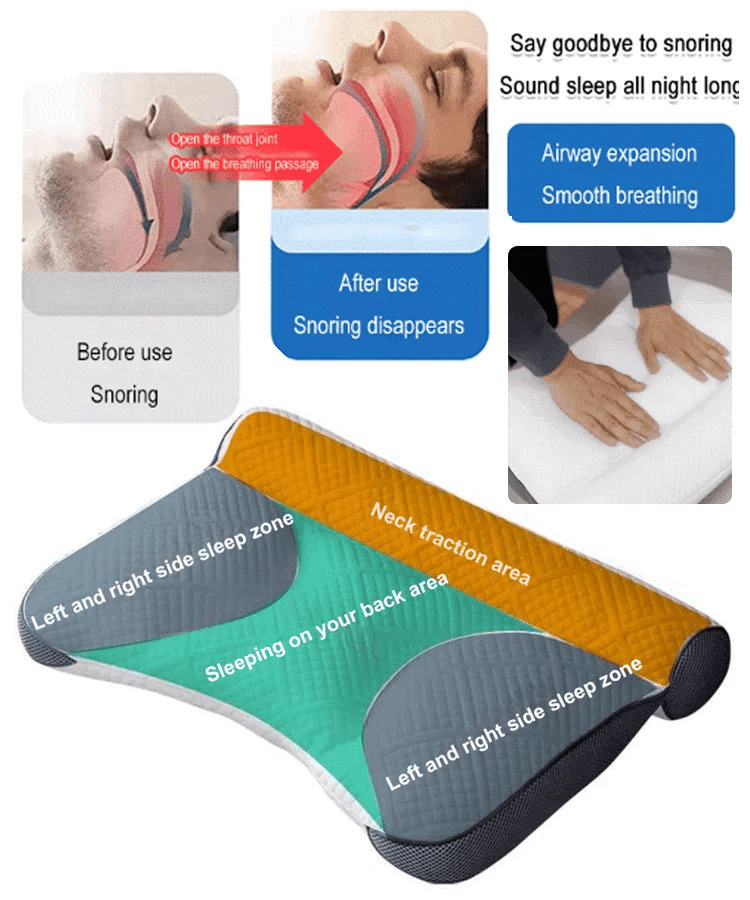 Sleep Enhancing Cervical Support Comfort Goose Down Pillow