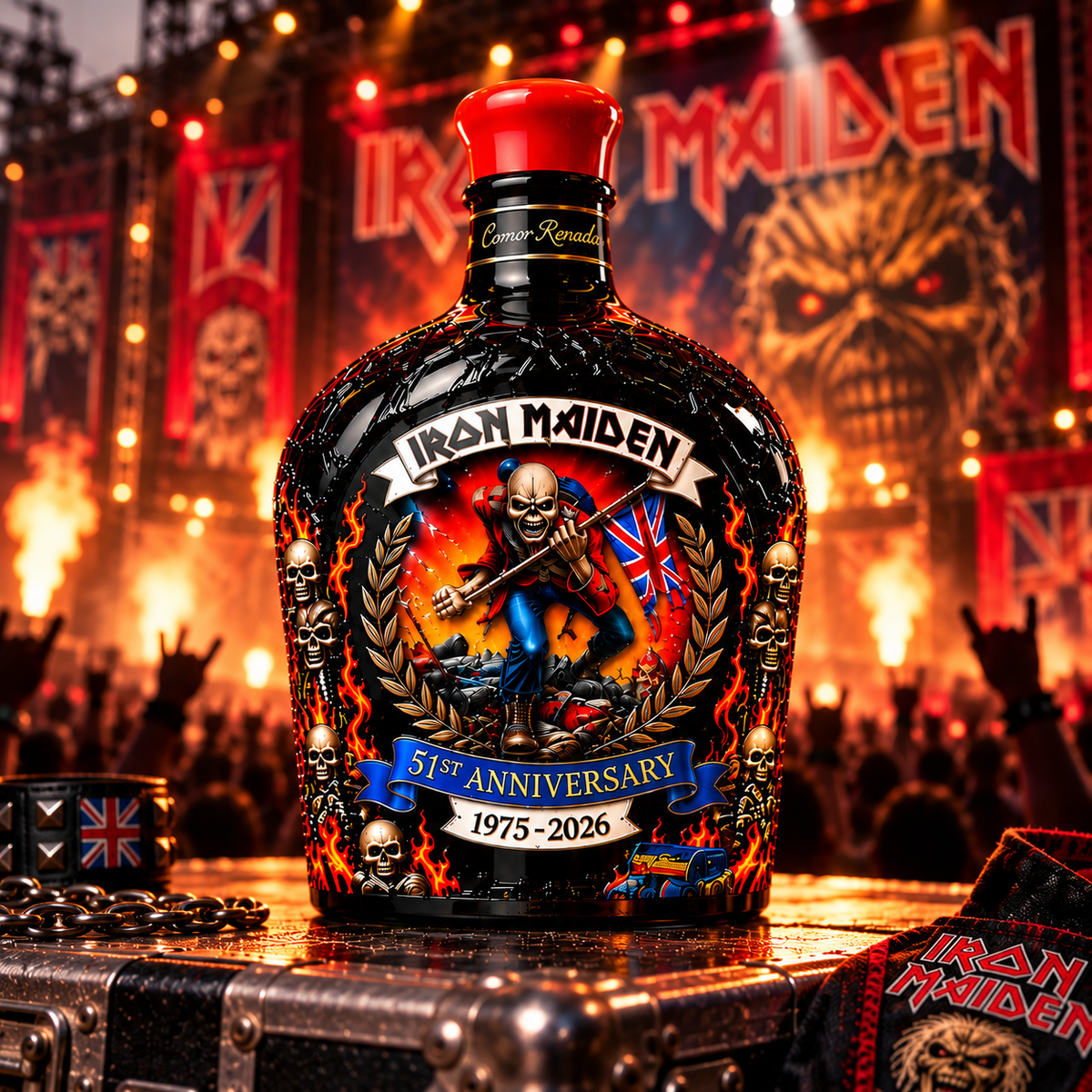 Iron Maiden 51st Anniversary 1975-2026 Whiskey Bottle