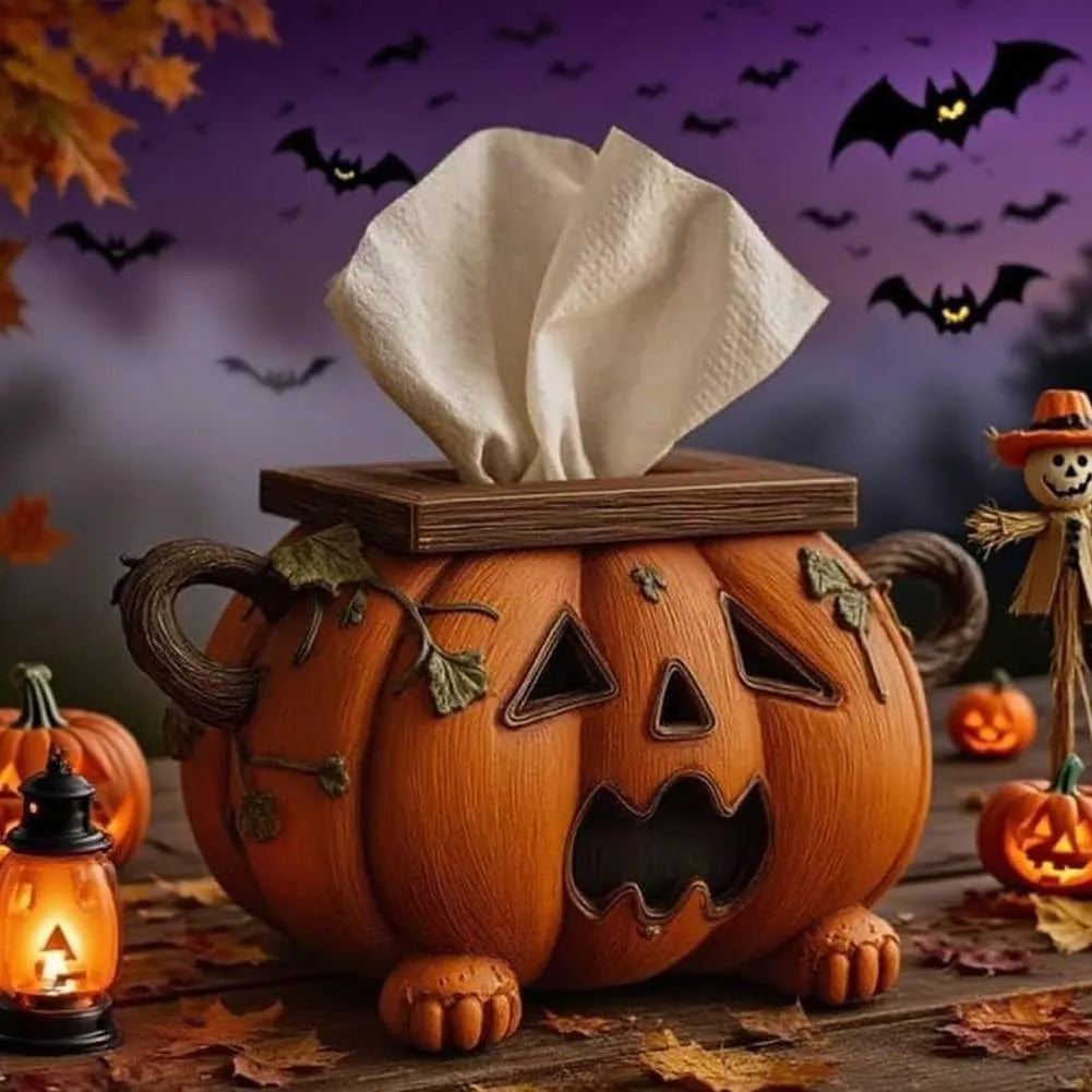Halloween Pumpkin Tissue Box Holder