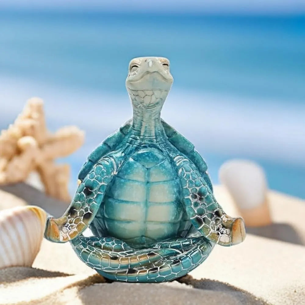 Sea Turtle Yoga Statue