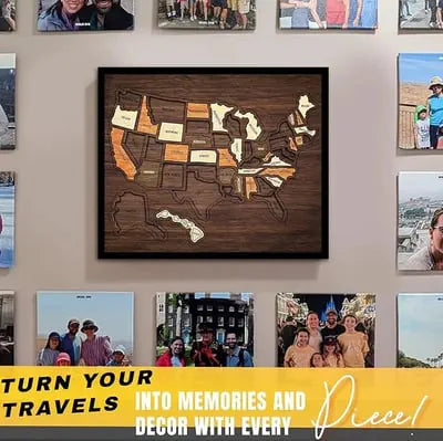 USA Wooden Travel Map Puzzle for Adventure Lovers