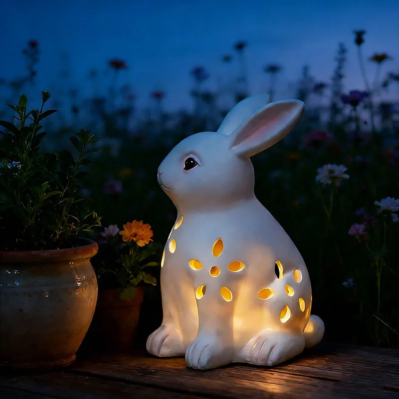 Solar Easter Rabbit Garden Decor