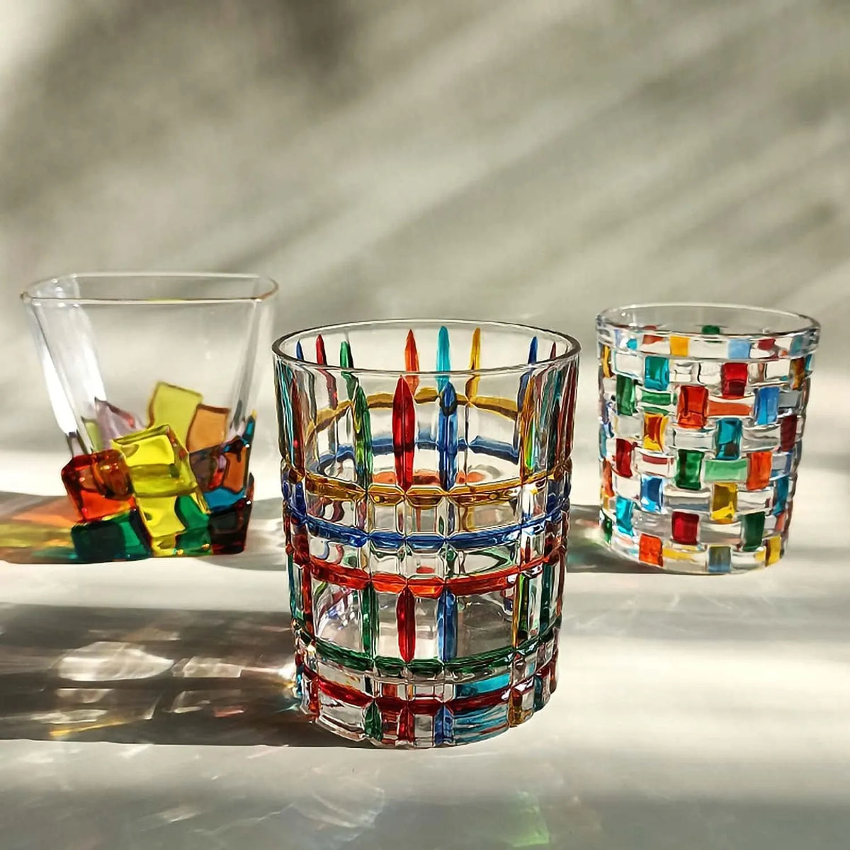 Colorful Crystal Whiskey Glass