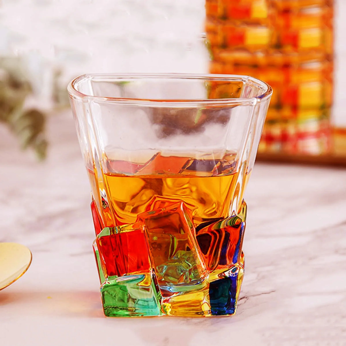 Colorful Crystal Whiskey Glass