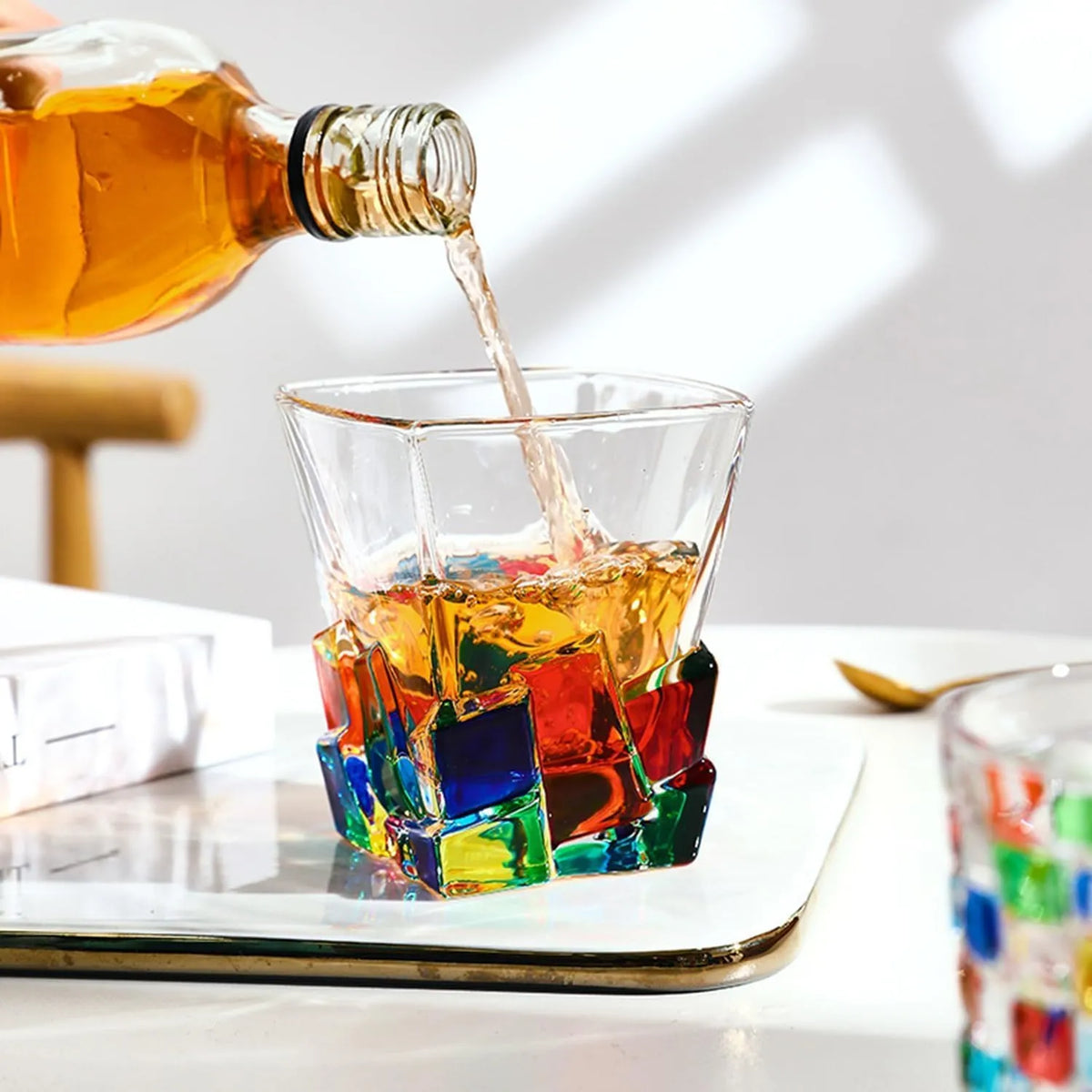 Colorful Crystal Whiskey Glass