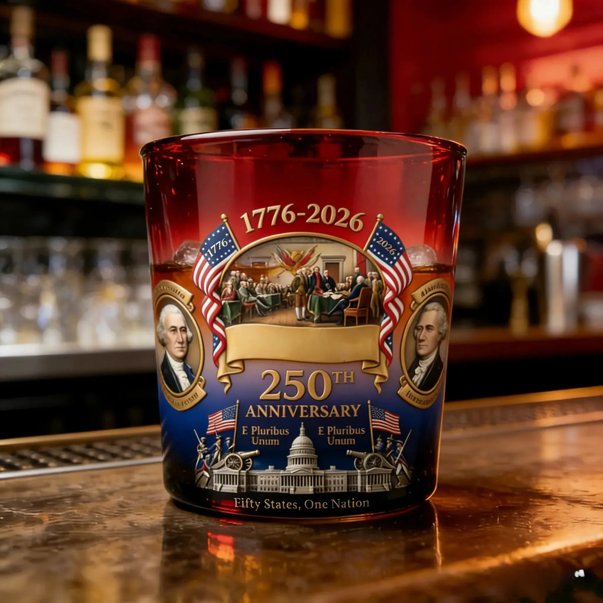 America 250th Anniversary Heritage Whiskey Glass (1776–2026)