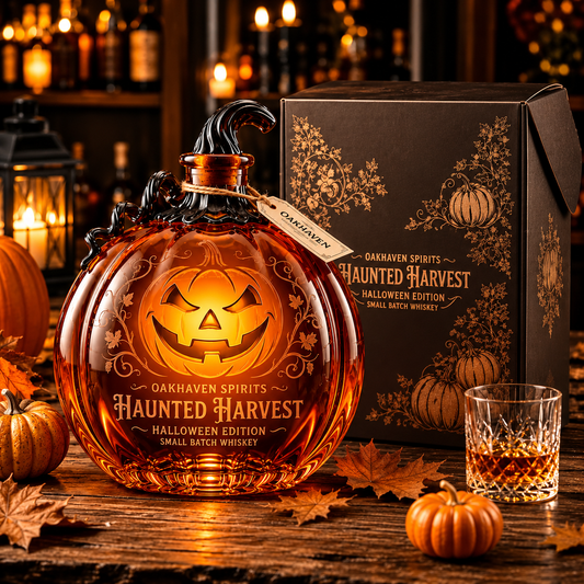 Pumpkin Jack‑o’‑Lantern Whiskey Decanter