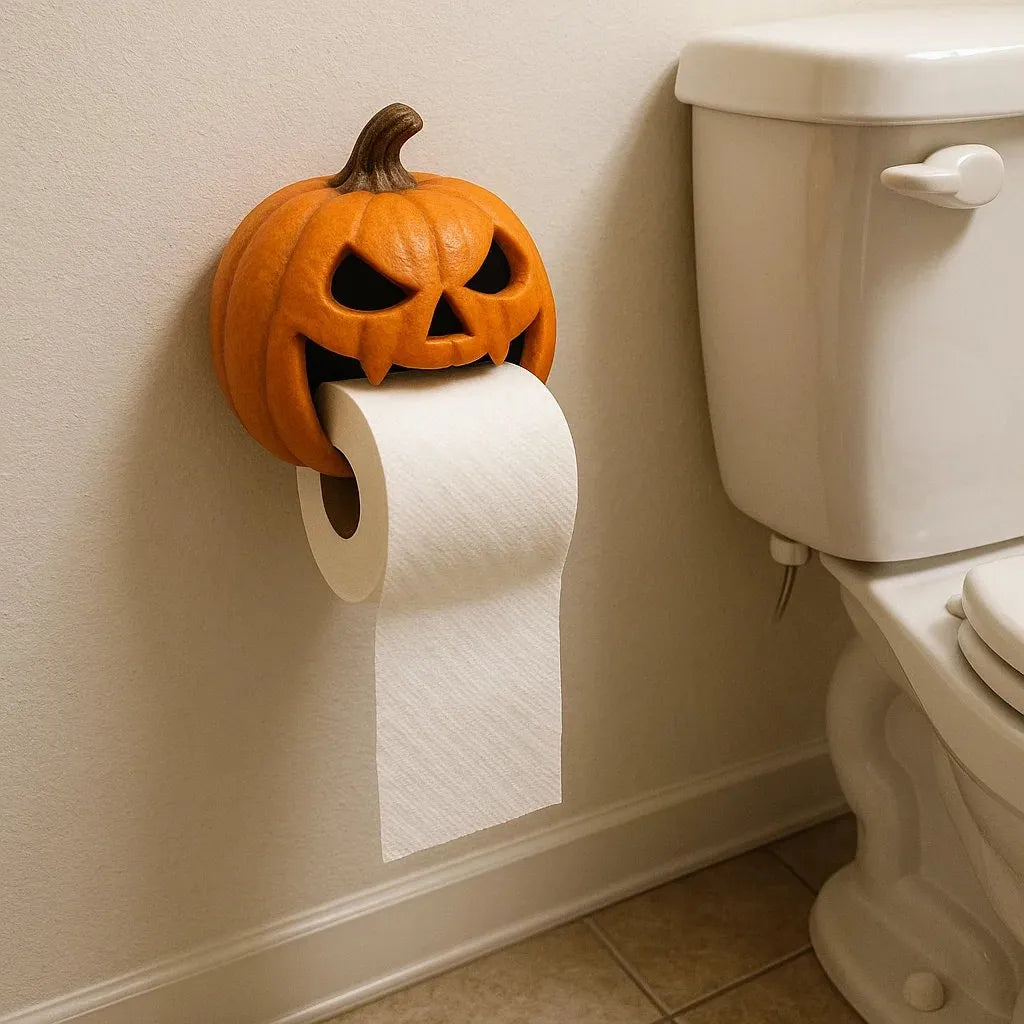 Halloween  Pumpkin Bucket Toilet Paper Holder