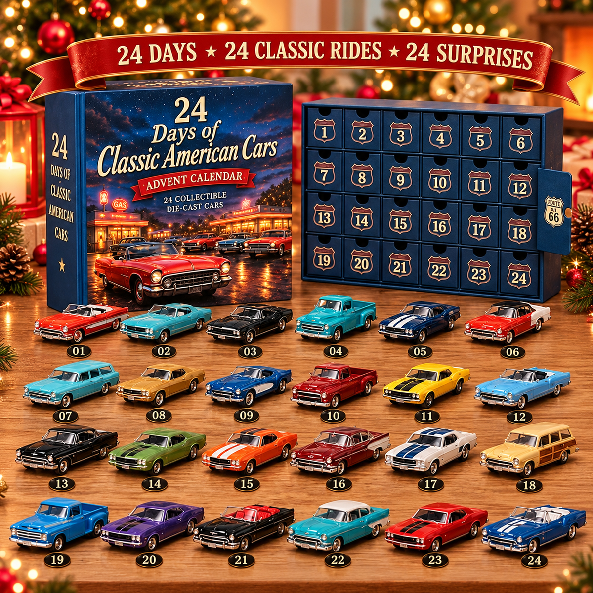 Classic American Cars Advent Calendar