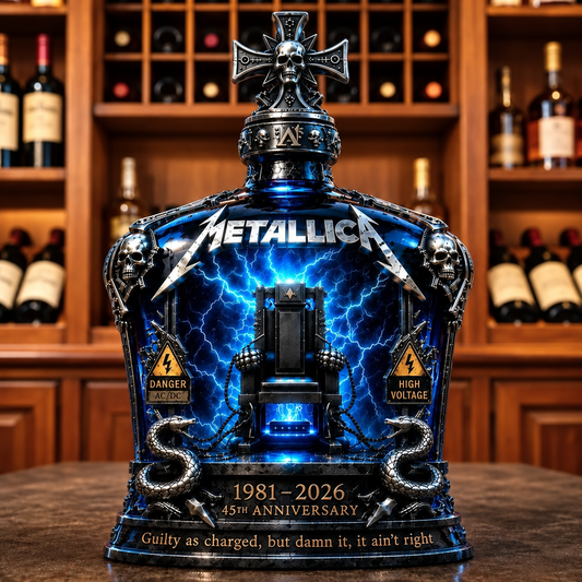 Metallica 45th Anniversary 1981–2026 Whiskey Bottle