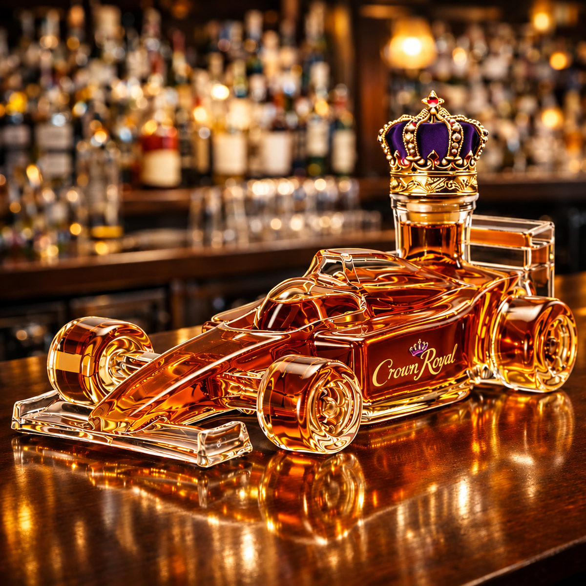 F1 Racing Car Whiskey Bottle