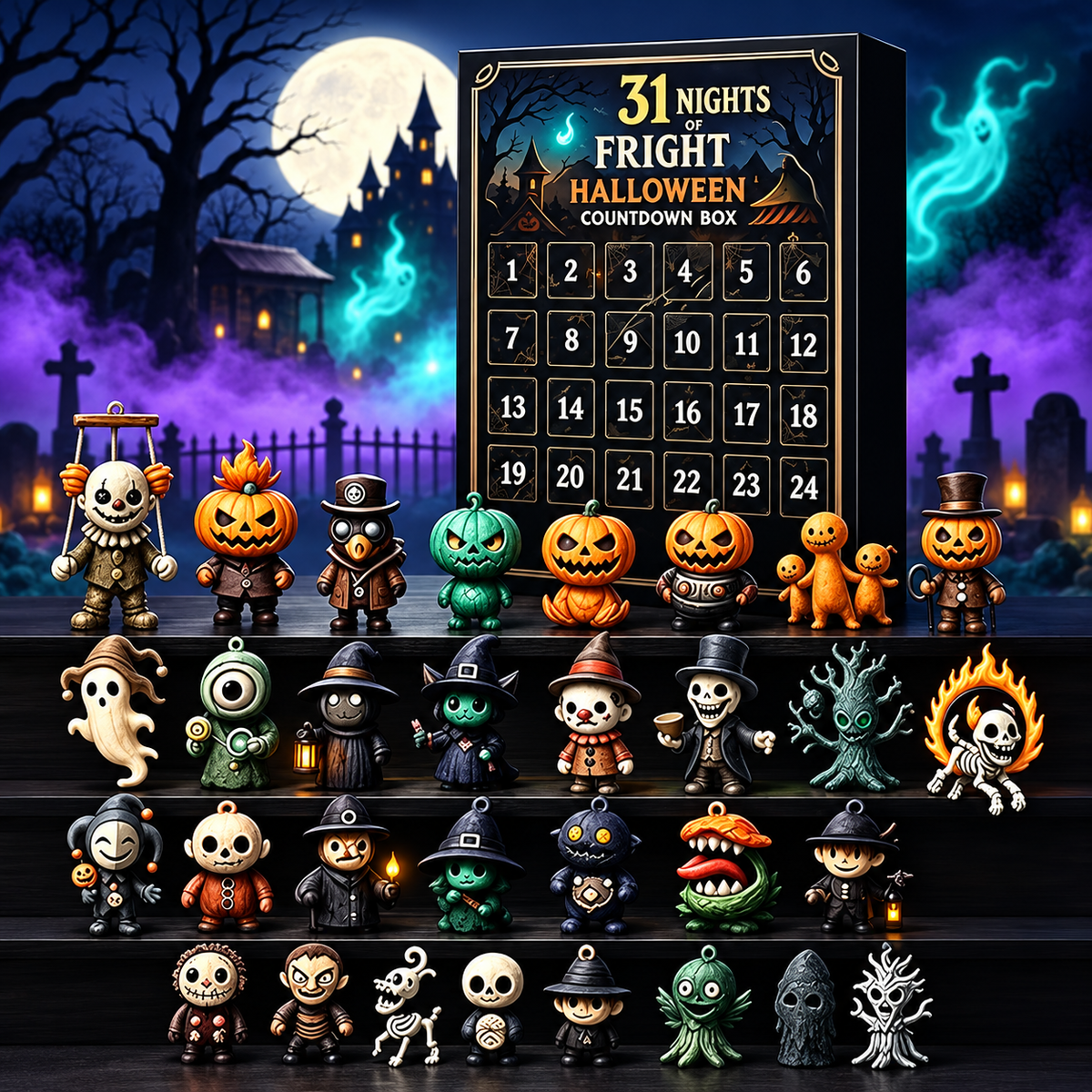 Halloween Surprise Figurine Advent Calendar