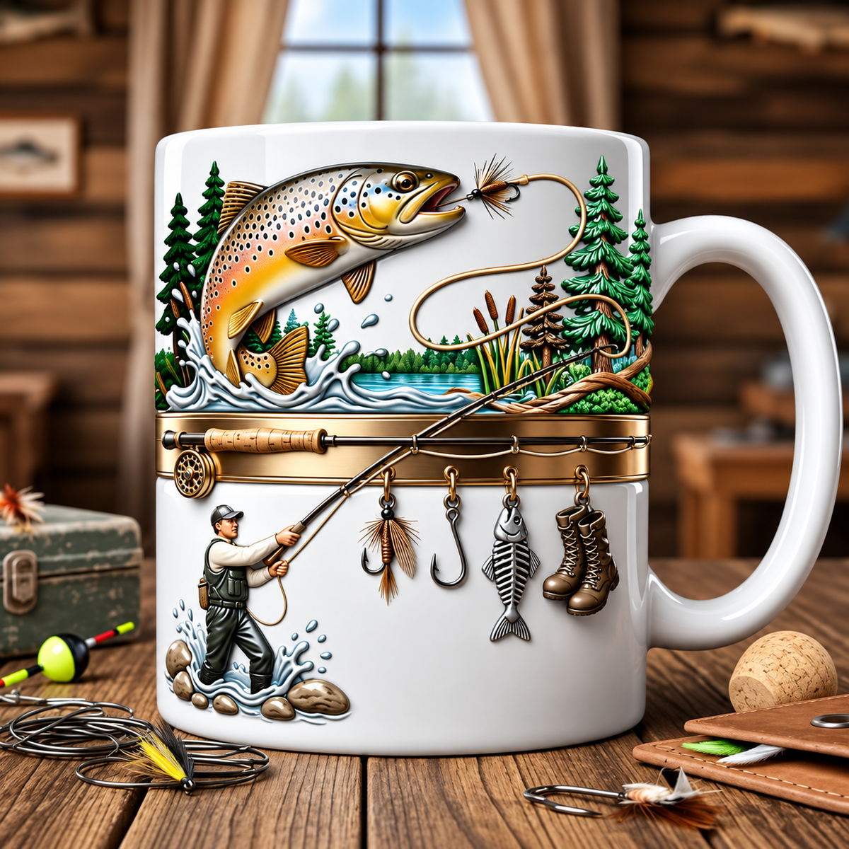 Hooked on Fishing Coffee Mug