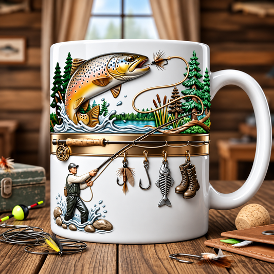 Hooked on Fishing Coffee Mug