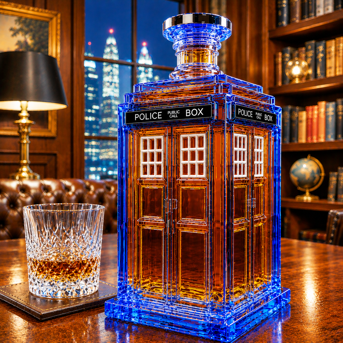 TARDIS Whiskey Bottle