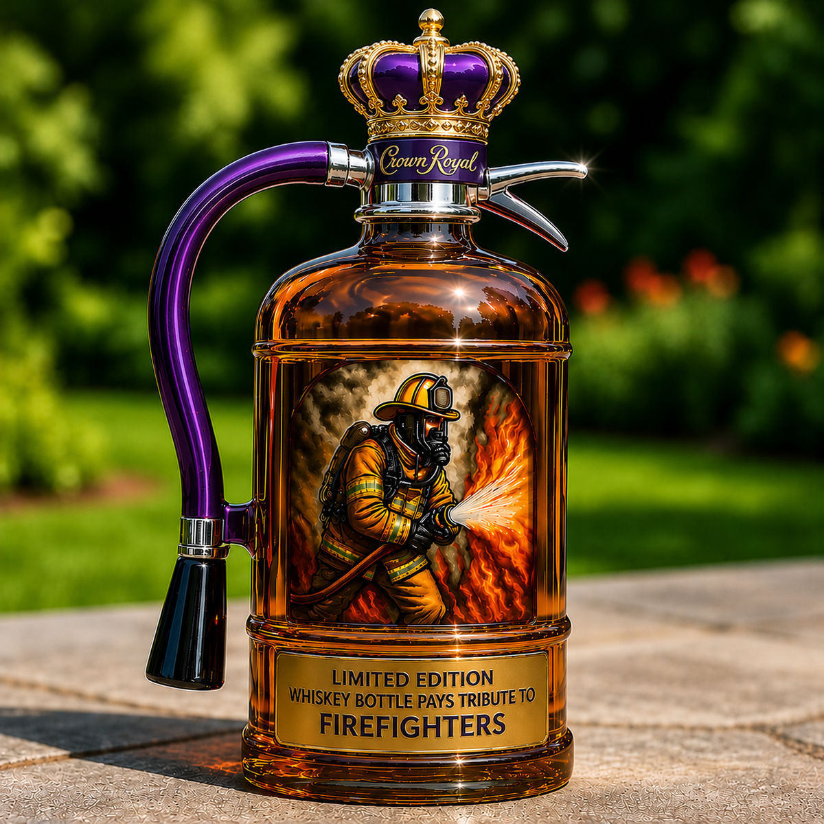 Limited Edition Fire Extinguisher Whiskey Bottle
