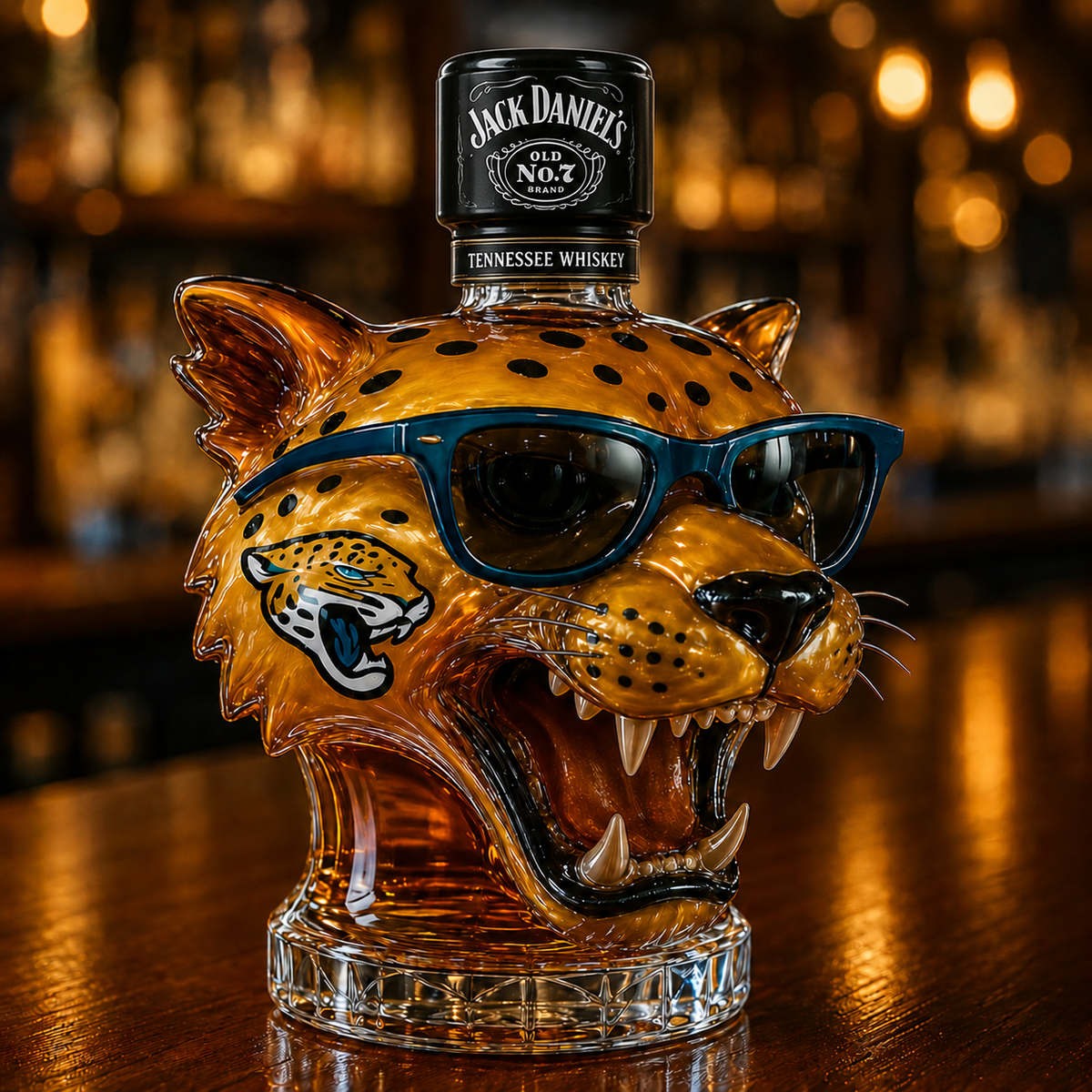 Leopard Whiskey Bottle