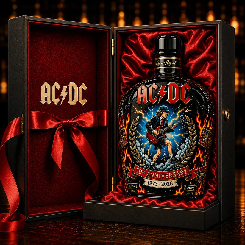 AC/DC 50th Anniversary 1973-2026 Whiskey Bottle