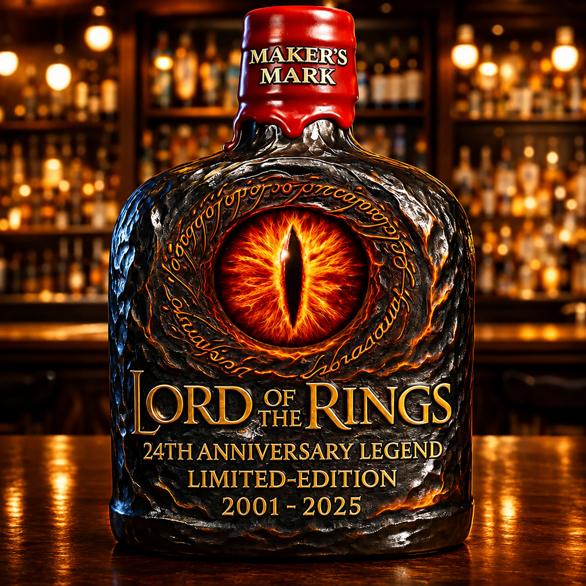 Lord of the Rings Bottle 24th Anniversary Legend Limited Edition whiskey Bottle