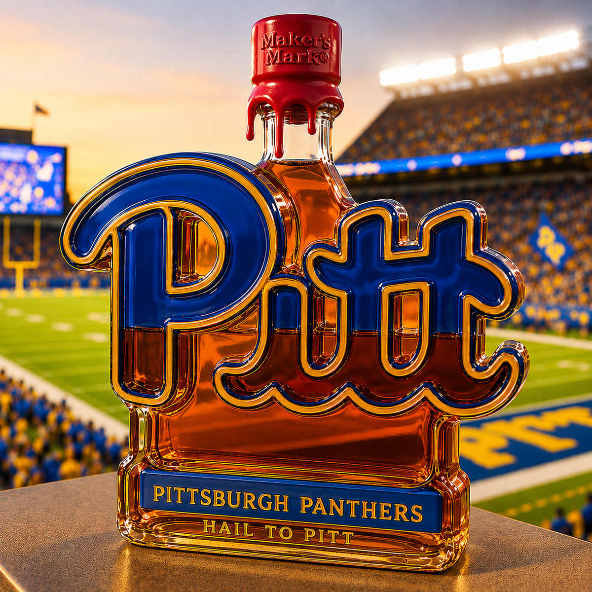 Pittsburgh Panthers Limited Edition Whiskey Bottle