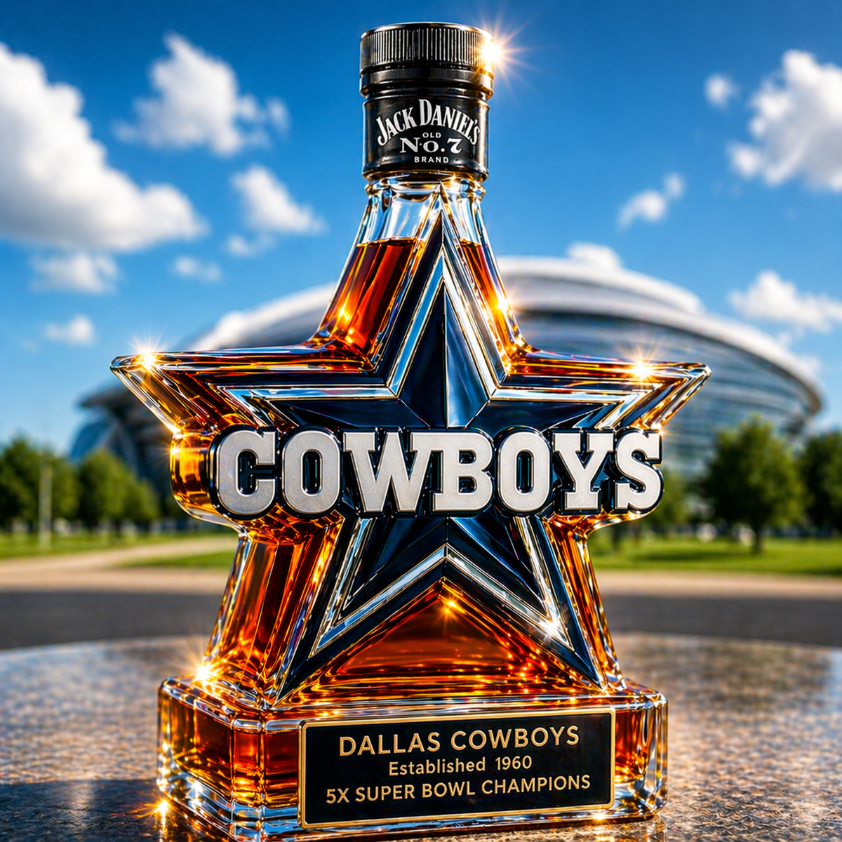 Dallas Cowboys Limited Edition Whiskey Bottle