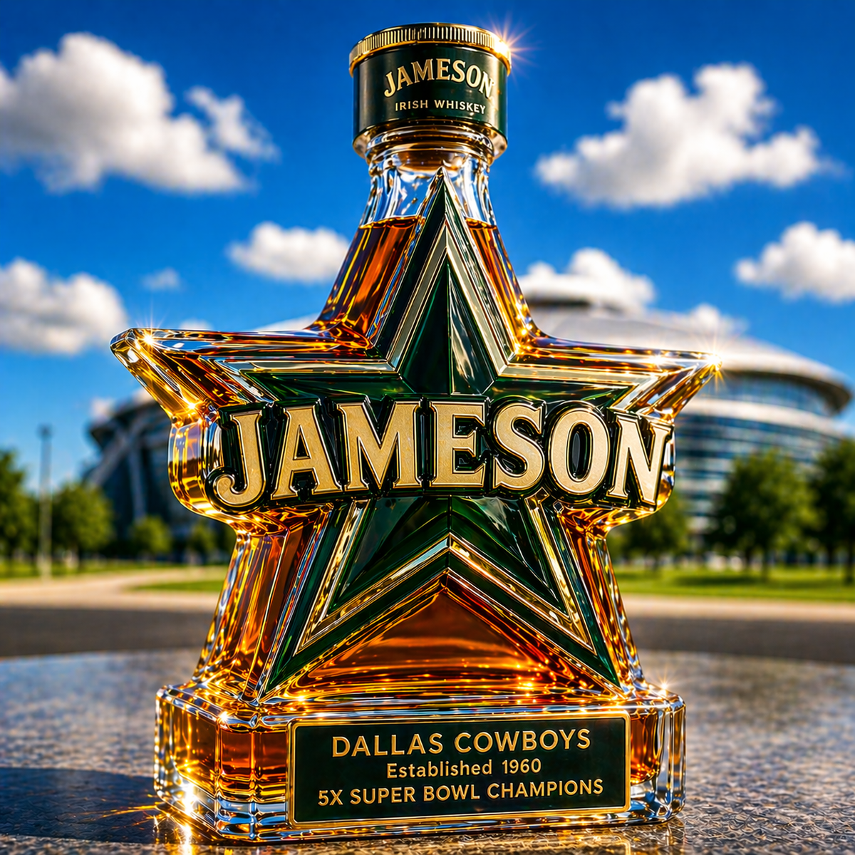 Dallas Cowboys Limited Edition Whiskey Bottle