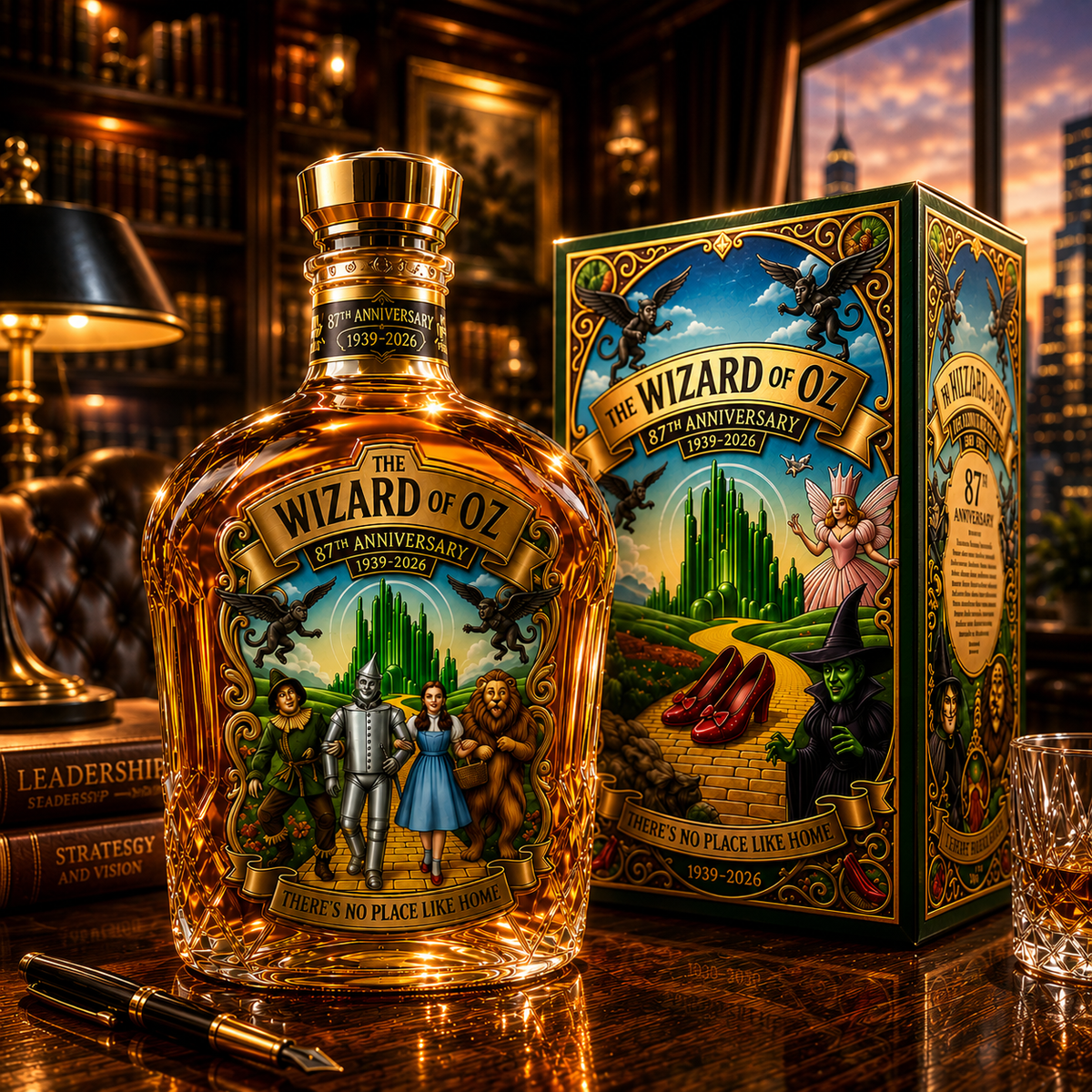 The Wizard Of Oz 87Th Anniversary Whiskey Bottle