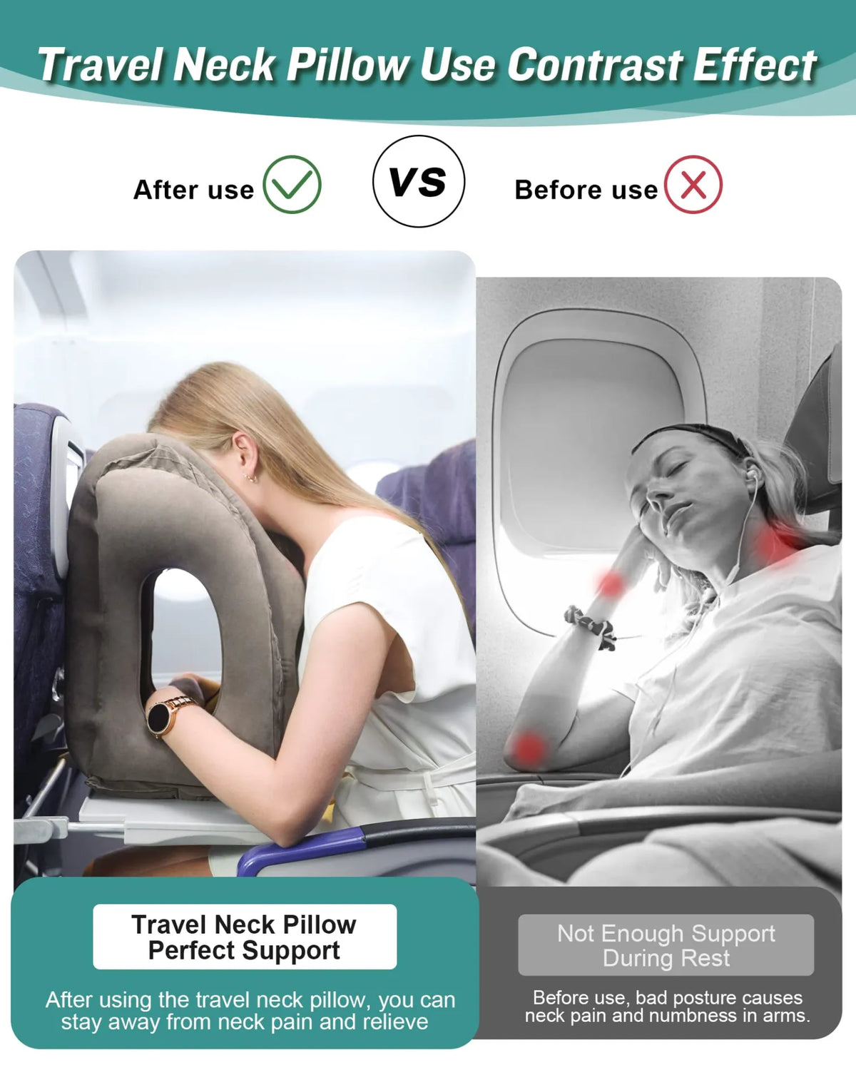 Inflatable Travel Pillow