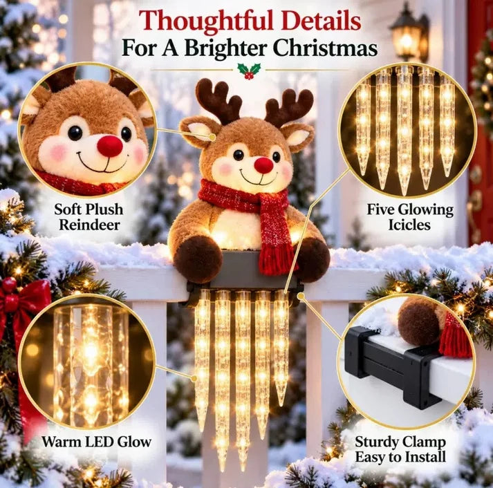 WinterGlow Snowman Icicle Light Decor