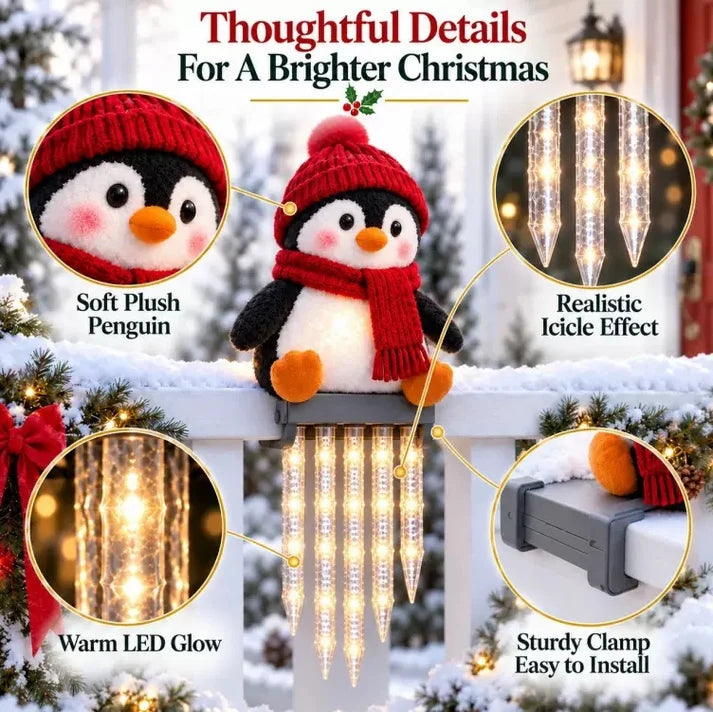 WinterGlow Snowman Icicle Light Decor