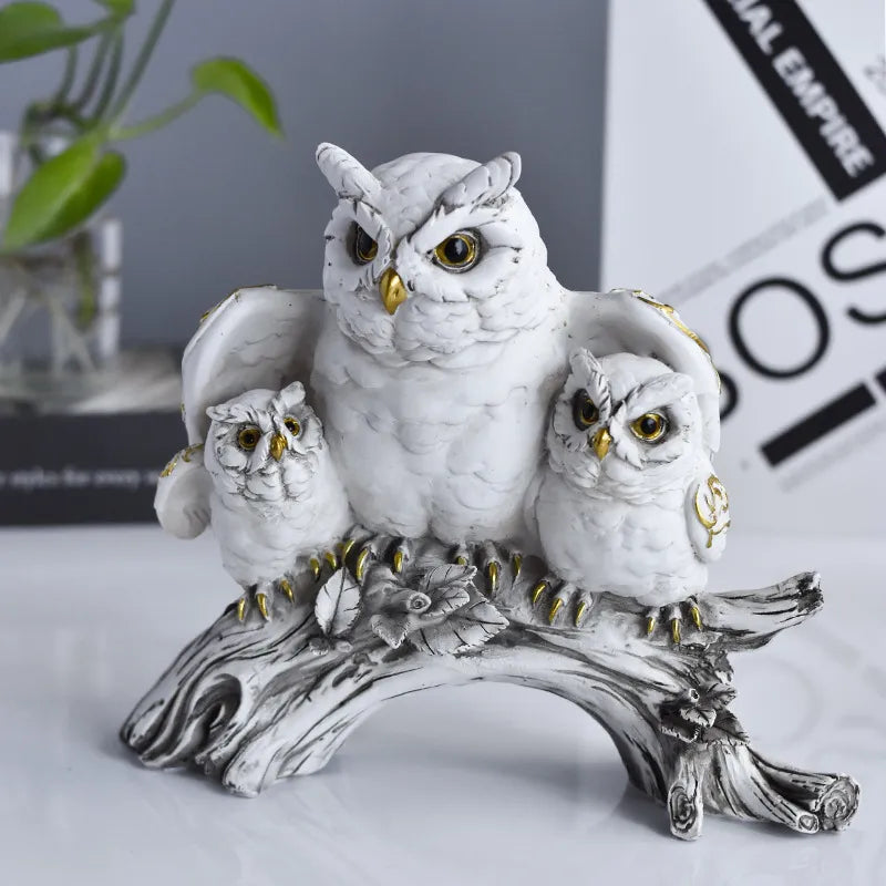 Owl Statue Resin Ornament