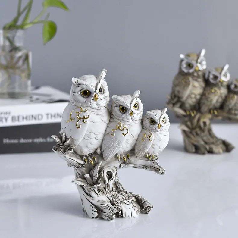 Owl Statue Resin Ornament