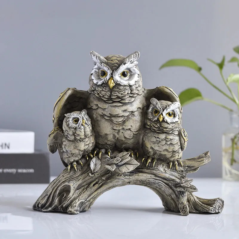 Owl Statue Resin Ornament