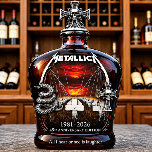 Metallica 45th Anniversary 1981-2026 Whiskey Bottle