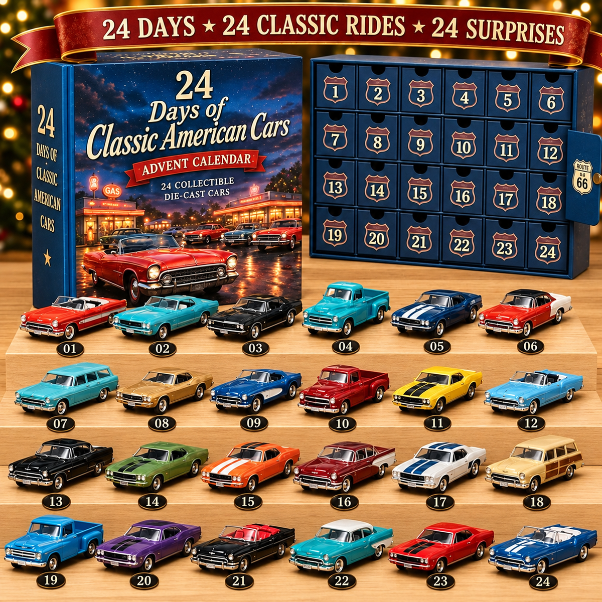 Classic American Cars Advent Calendar