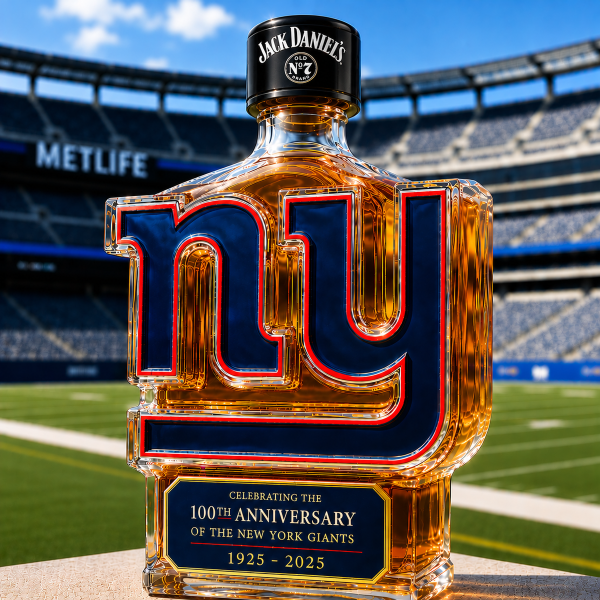 New York Giants 100th Anniversary Whisky Collector's Edition Bottle